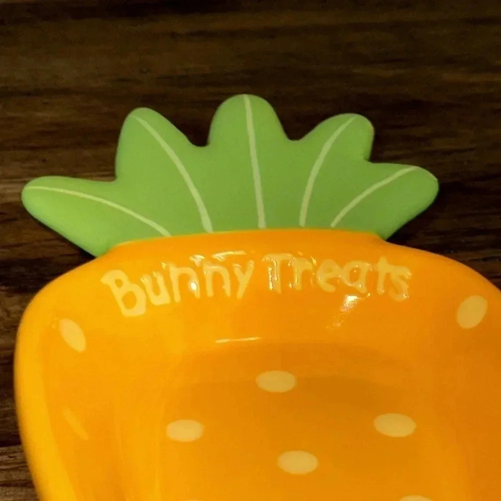 NWT Hallmark 9” Carrot🥕Shaped Orange Tray Seasonal Serveware BUNNY TREATS Easter - Picture 3 of 7